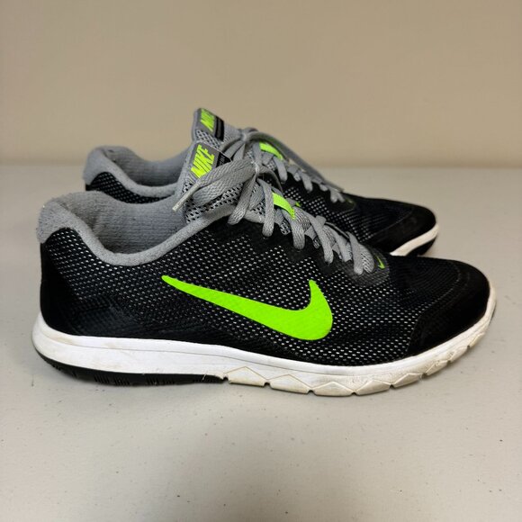 NIKE Sneakers Men\'s 10.5 Flex Experience Black Neon Green Athletic Running Shoe main image 8